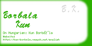 borbala kun business card